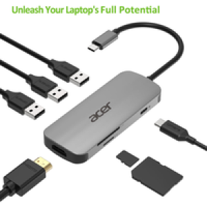 Acer 7in1 Type C Dongle | Zilver